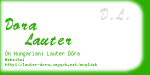 dora lauter business card